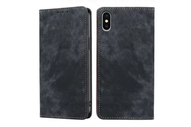 Чехол-книжка MyPads для Apple iPhone X / XS / Айфон X / XS мягкое прикосновение (черный)